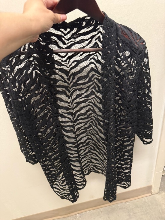 Chico's Tops - Chico's Black Openwork Crochet Cardigan
